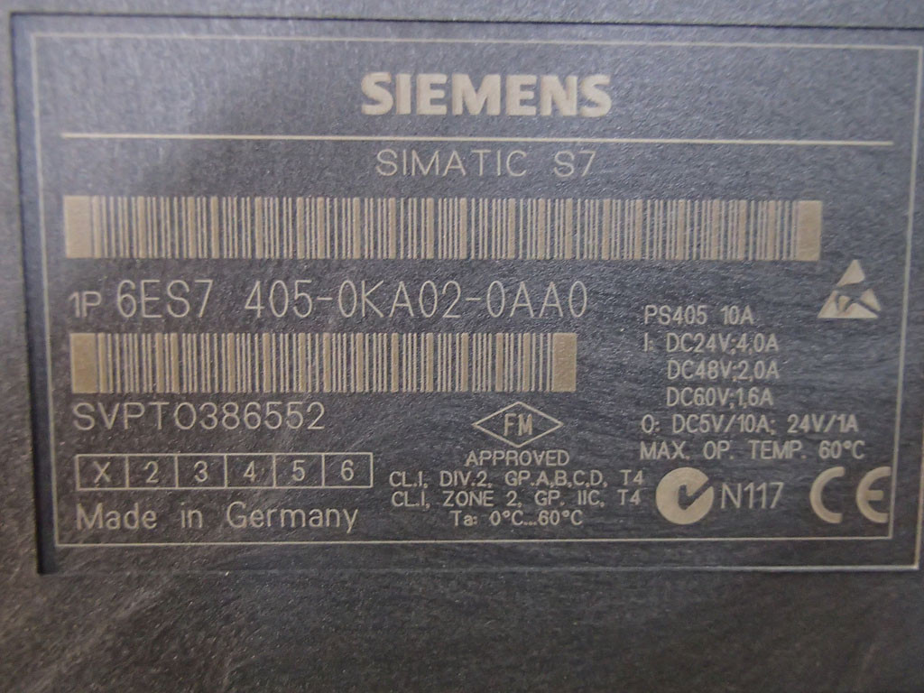 SIEMENS 6ES7405-0KA02-0AA0