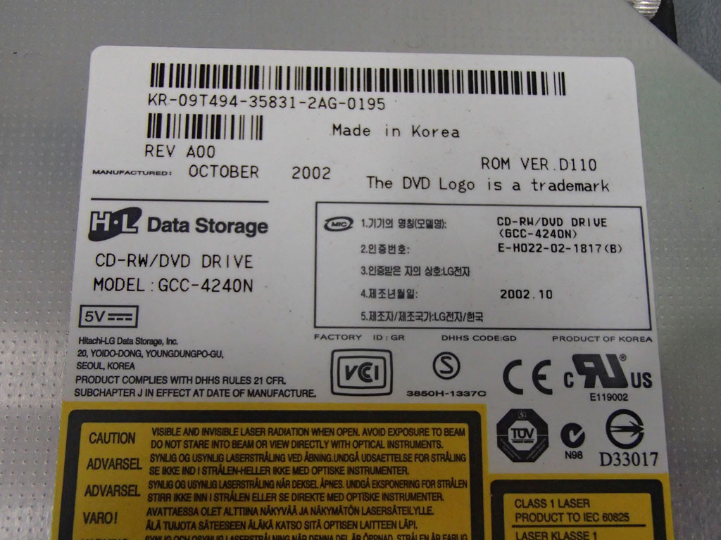 H L DATA STORAGE GCC-4240N