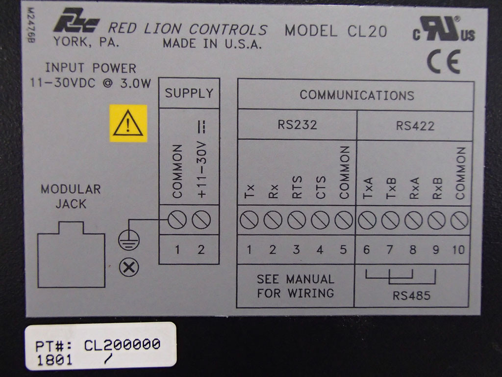 RED LION CONTROLS CL20