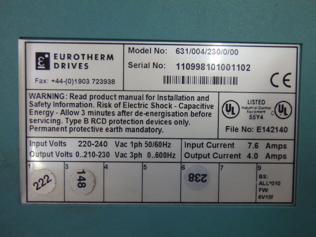 EUROTHERM 631/004/230/0/00