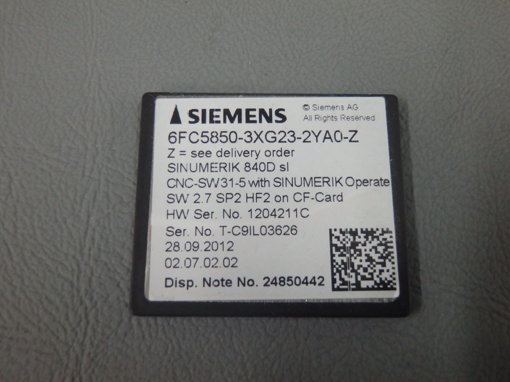 SIEMENS 6FC5850-3XG23-2YA0-Z