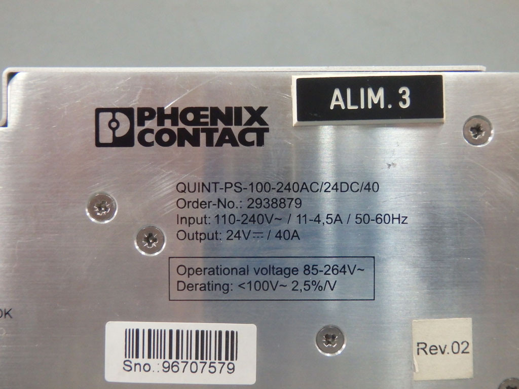 PHOENIX CONTACT QUINT-PS-100-240AC/24DC/40