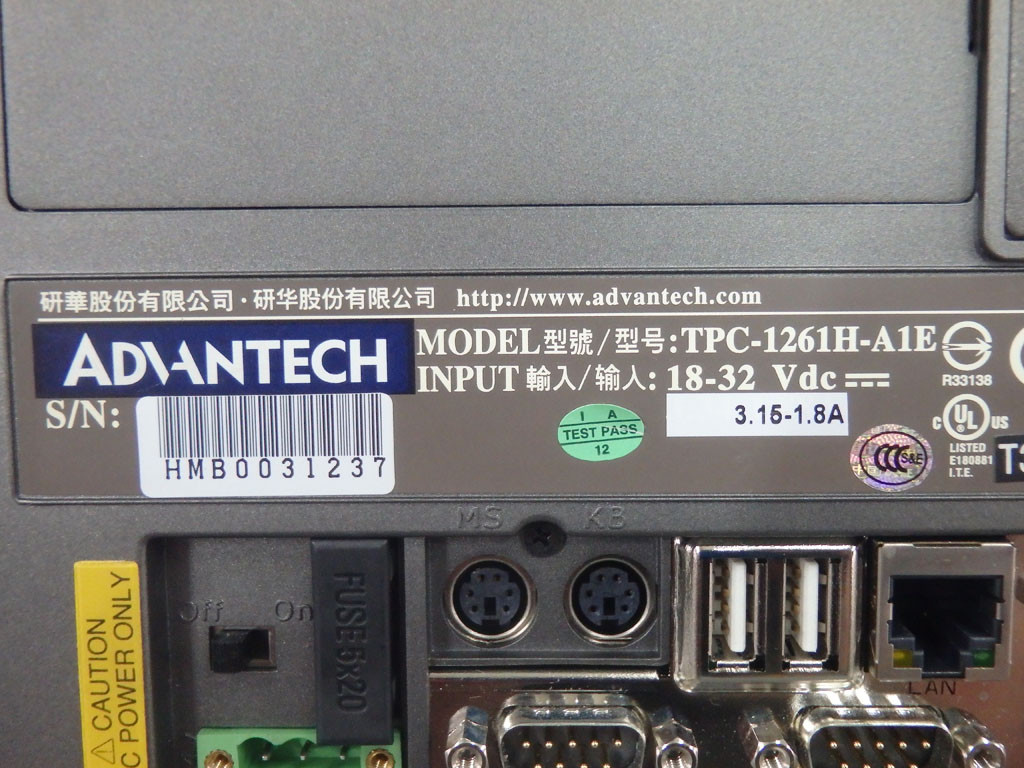 ADVANTECH TPC-1261H-A1E