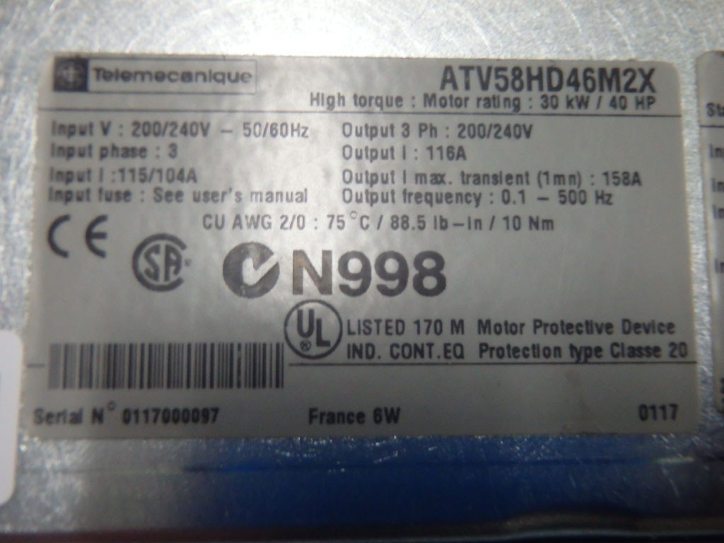 TÉLÉMÉCANIQUE  ATV58HD46M2X