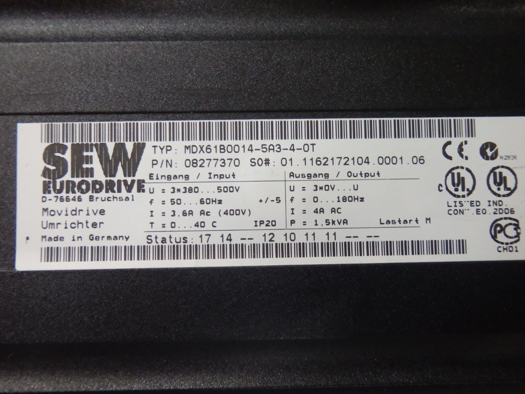 SEW-EURODRIVE MDX61B0014-5A3-4-0T