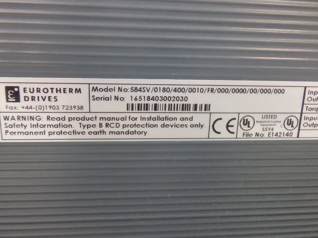 EUROTHERM DRIVES 584SV/0180/400/0010/FR/000