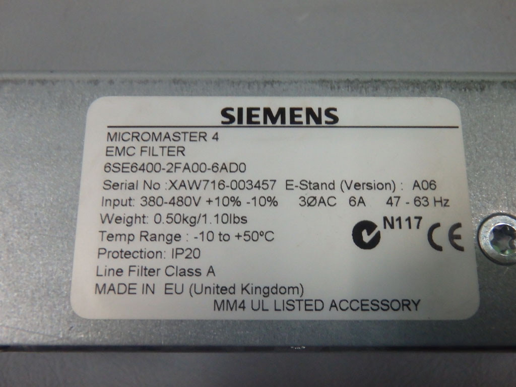 SIEMENS 6SE6400-2FA00-6AD0