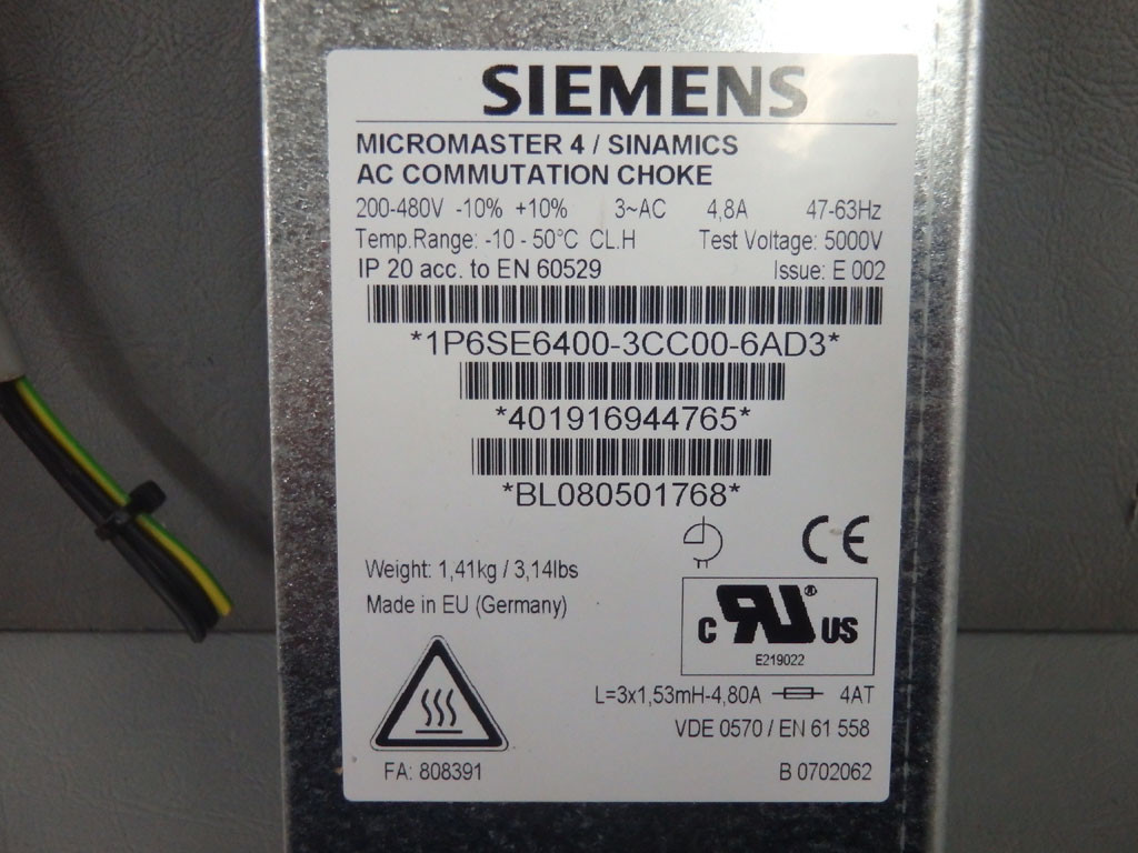 SIEMENS 6SE6400-3CC00-6AD3