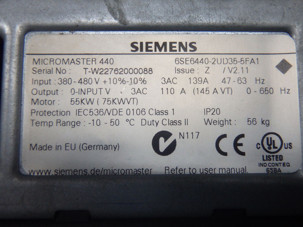 SIEMENS 6SE6440-2UD35-5FA1
