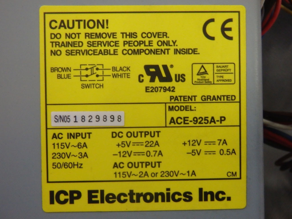 ICP ELECTRONICS ACE-925A-P