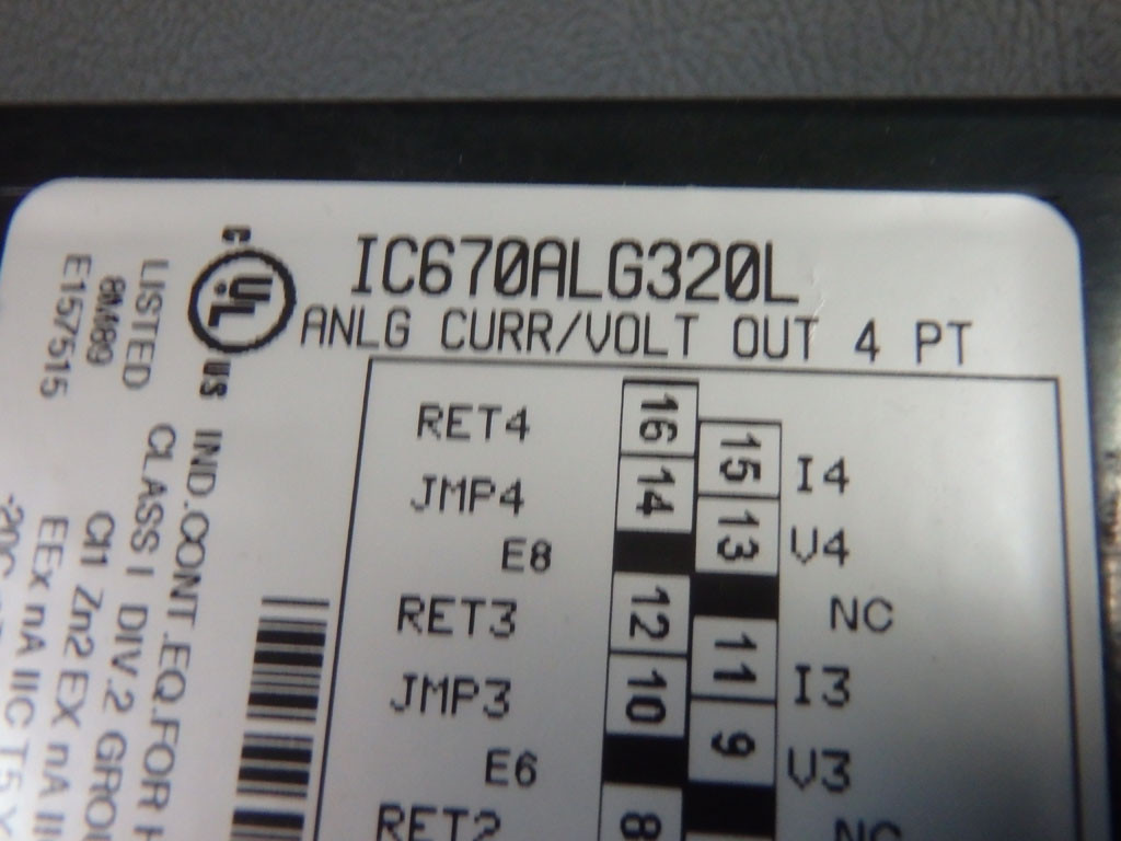 GE FANUC IC670ALG320