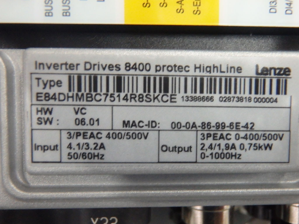 LENZE E84DHMBC7514R8SKCE