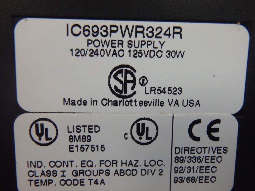 GE FANUC IC693PWR324