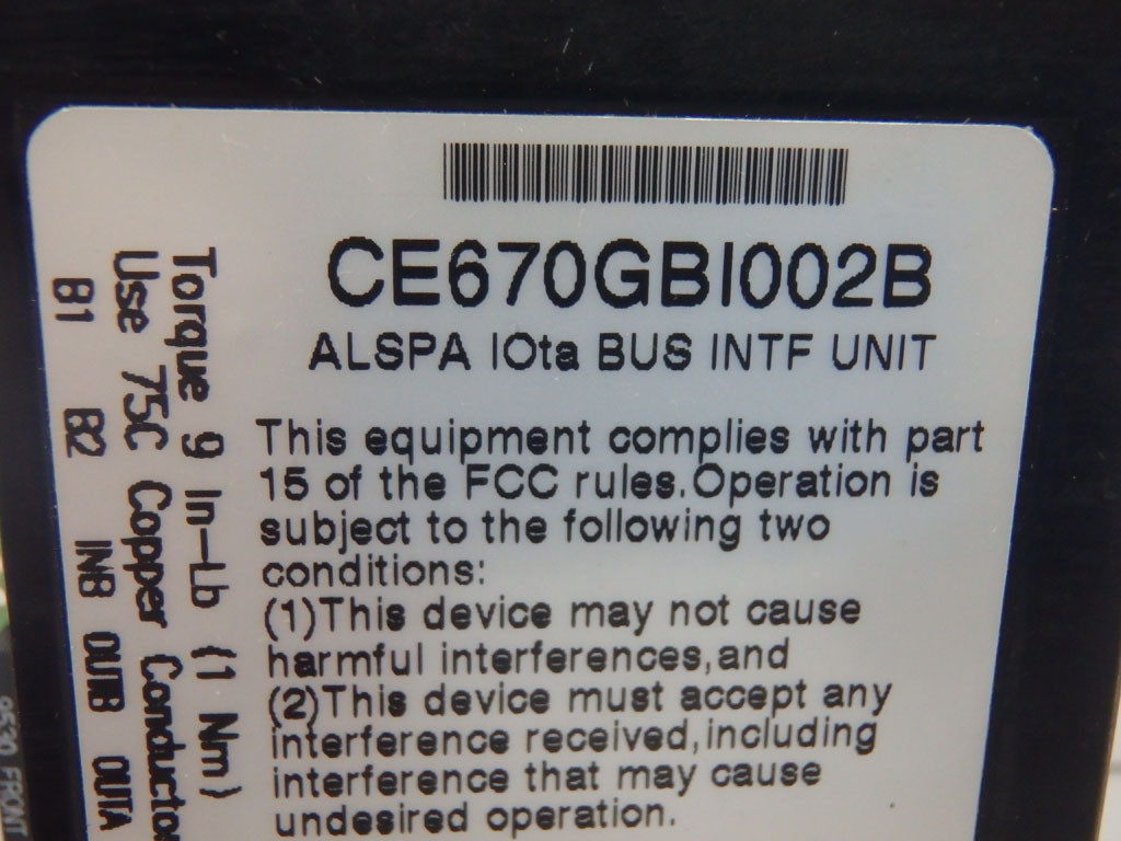 GE FANUC CE670GBI002B