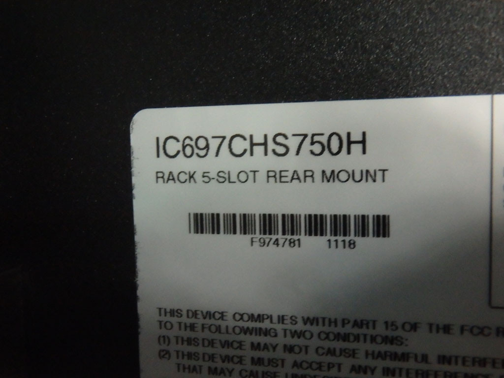 GE FANUC IC697CHS750