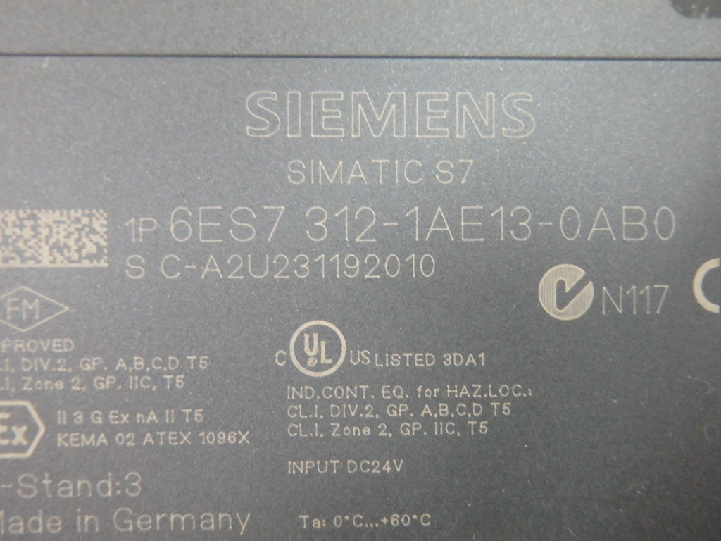 SIEMENS 6ES7312-1AE13-0AB0