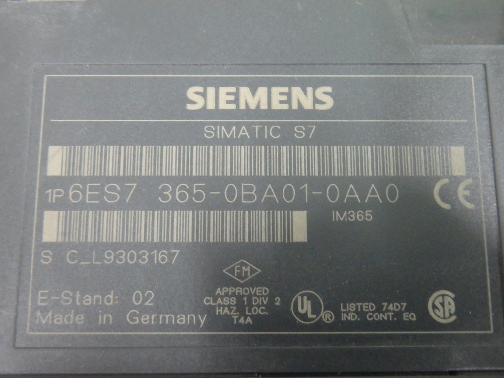 SIEMENS 6ES7365-0BA01-0AA0
