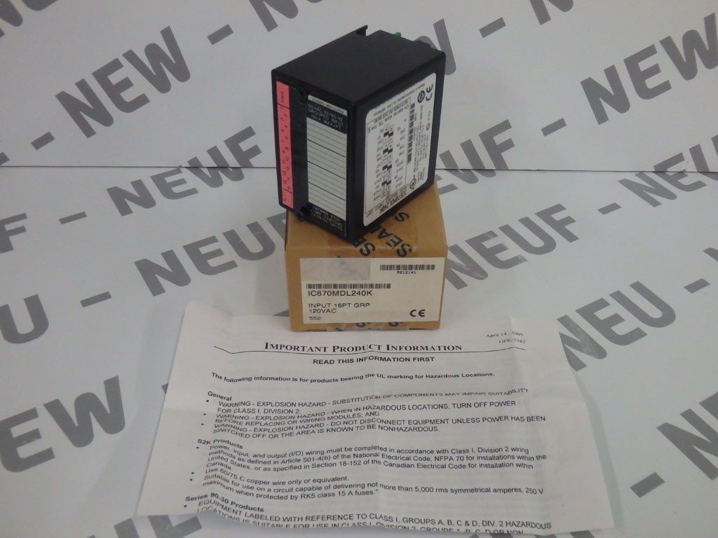 GE FANUC IC670MDL240