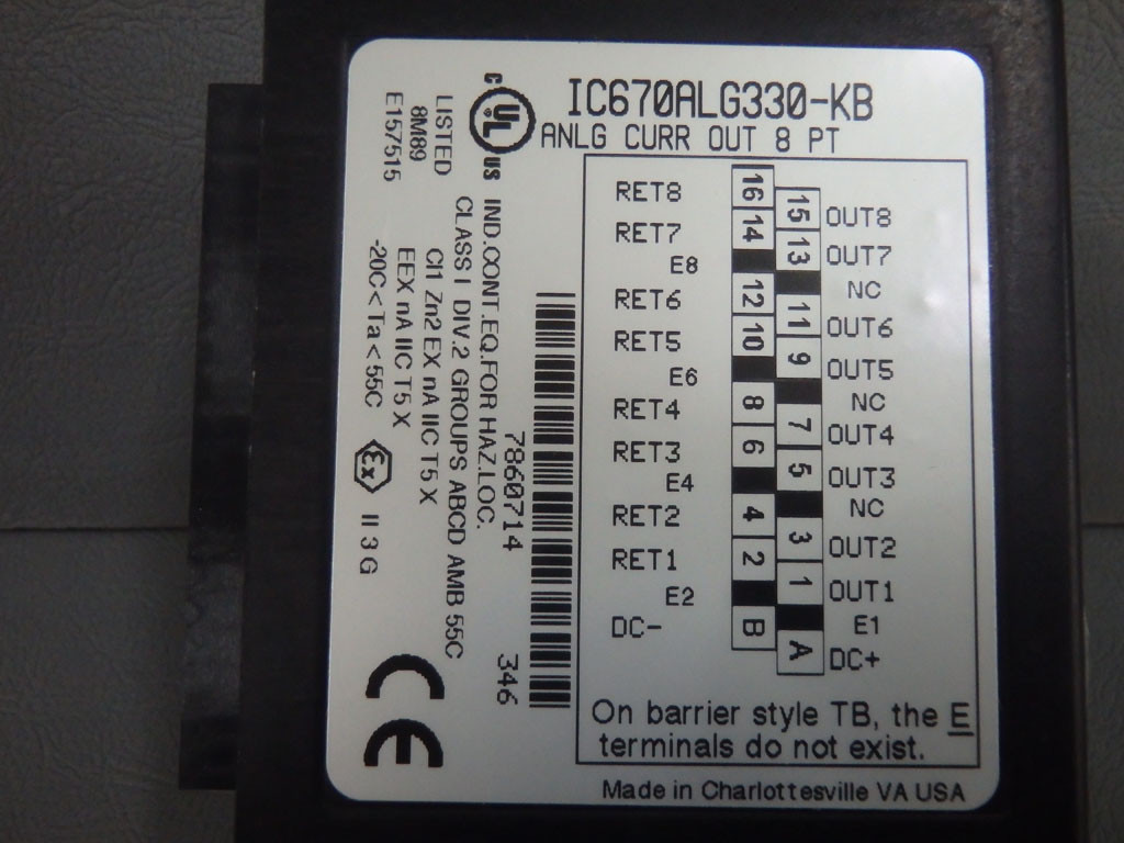 GE FANUC IC670ALG330