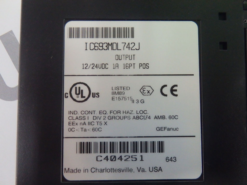 GE FANUC IC693MDL742