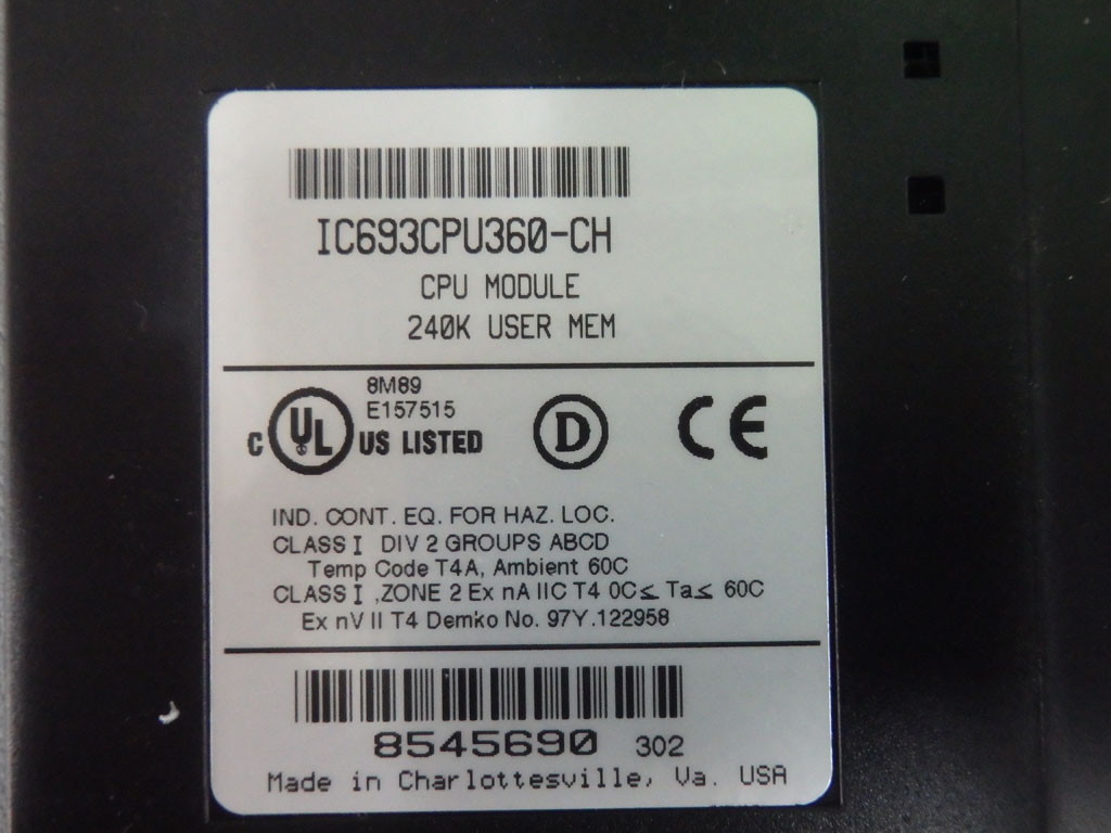 GE FANUC IC693CPU360-DK