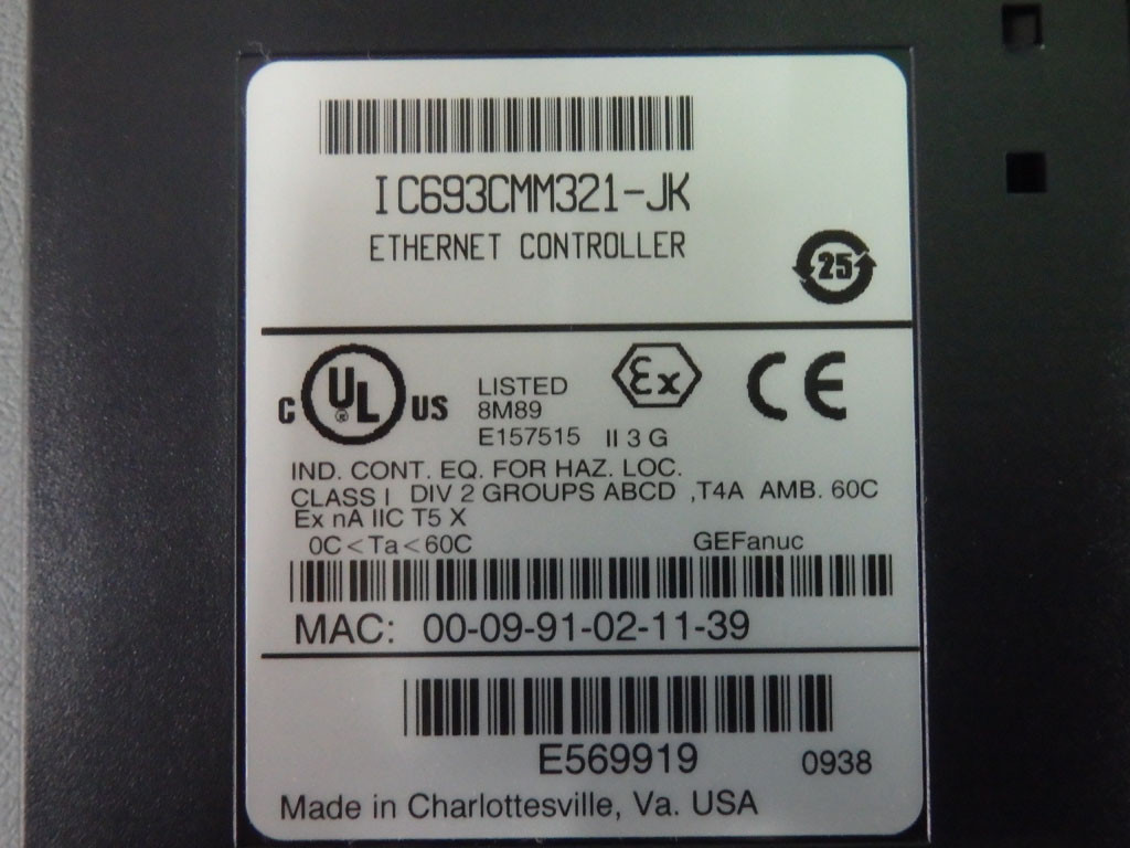 GE FANUC IC693CMM321
