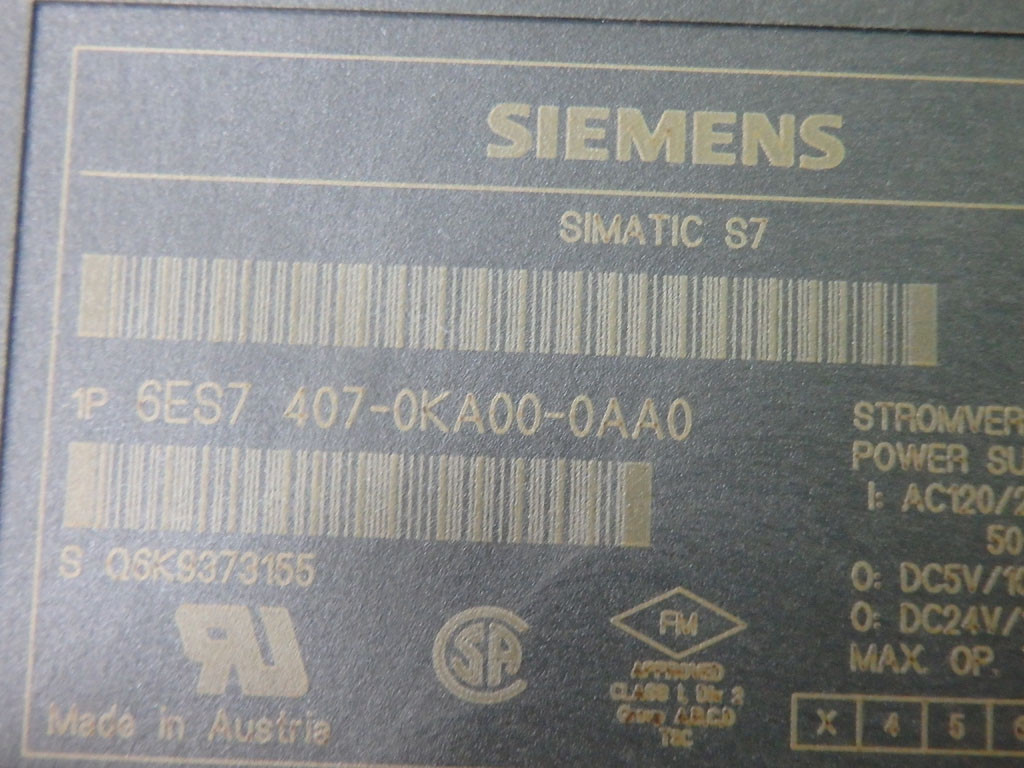 SIEMENS 6ES7407-0KA00-0AA0