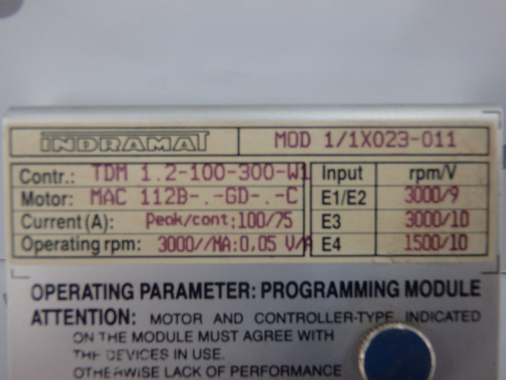 INDRAMAT MOD1/1X023-011