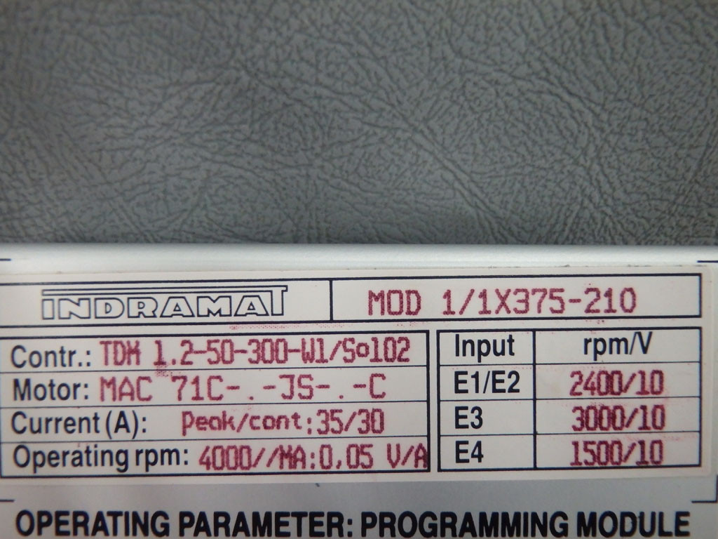 INDRAMAT MOD1/1X375-210