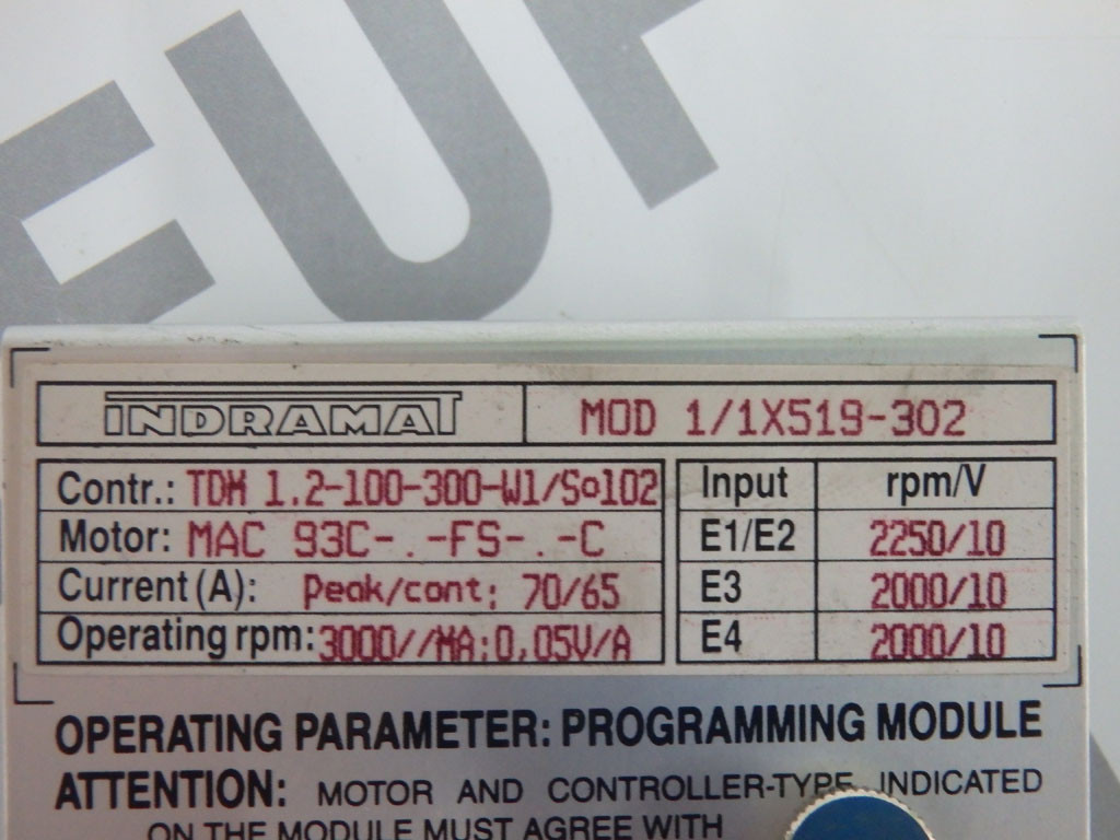 INDRAMAT MOD1/1X519-302