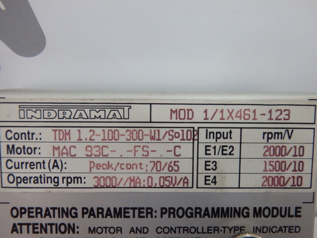 INDRAMAT MOD1/1X461-123