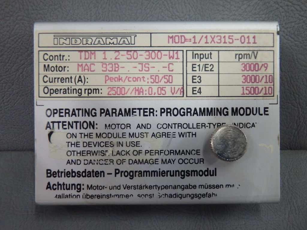INDRAMAT MOD1/1X315-011
