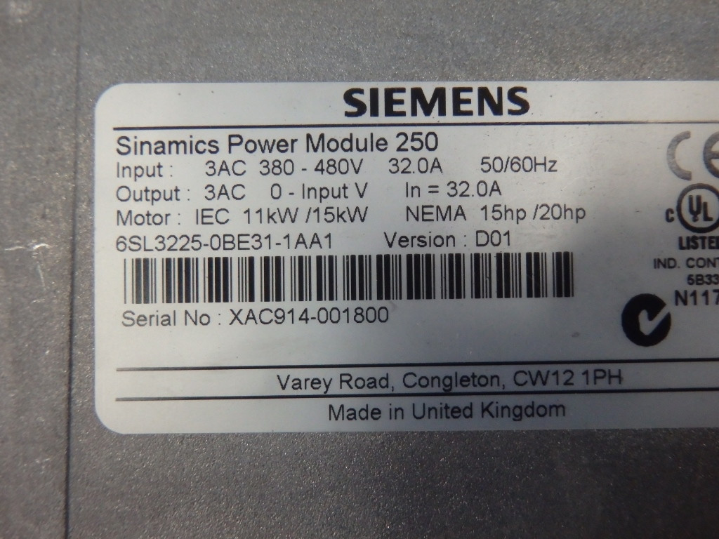 SIEMENS 6SL3225-0BE31-1AA1