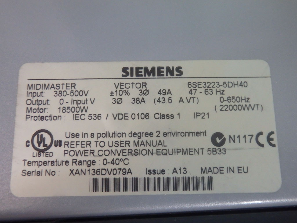 SIEMENS 6SE3223-5DH40