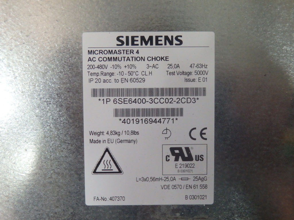 SIEMENS 6SE6400-3CC02-2CD3