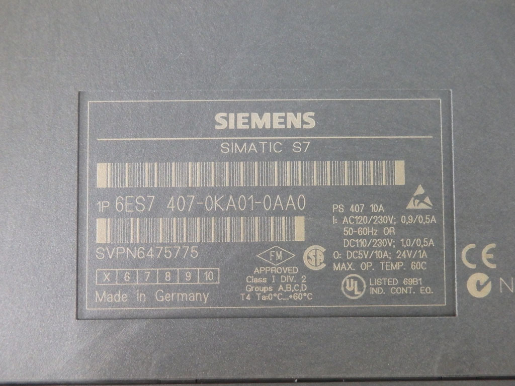 SIEMENS 6ES7407-0KA01-0AA0