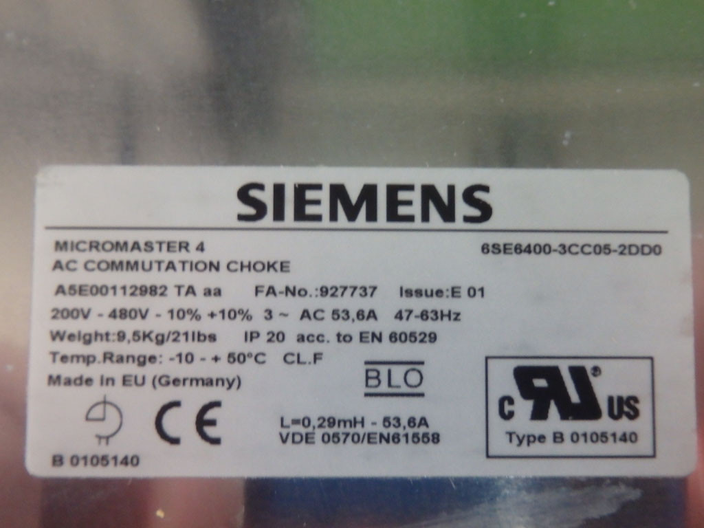 SIEMENS 6SE6400-3CC05-2DD0