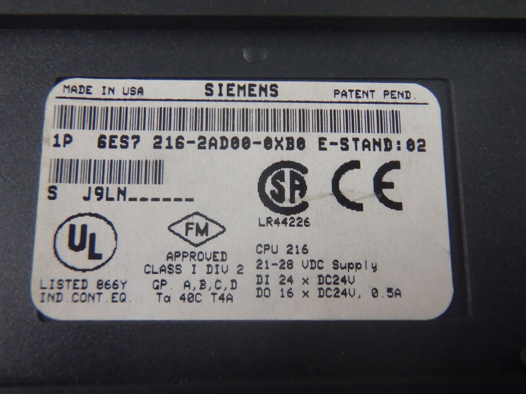 SIEMENS 6ES7216-2AD00-0XB0