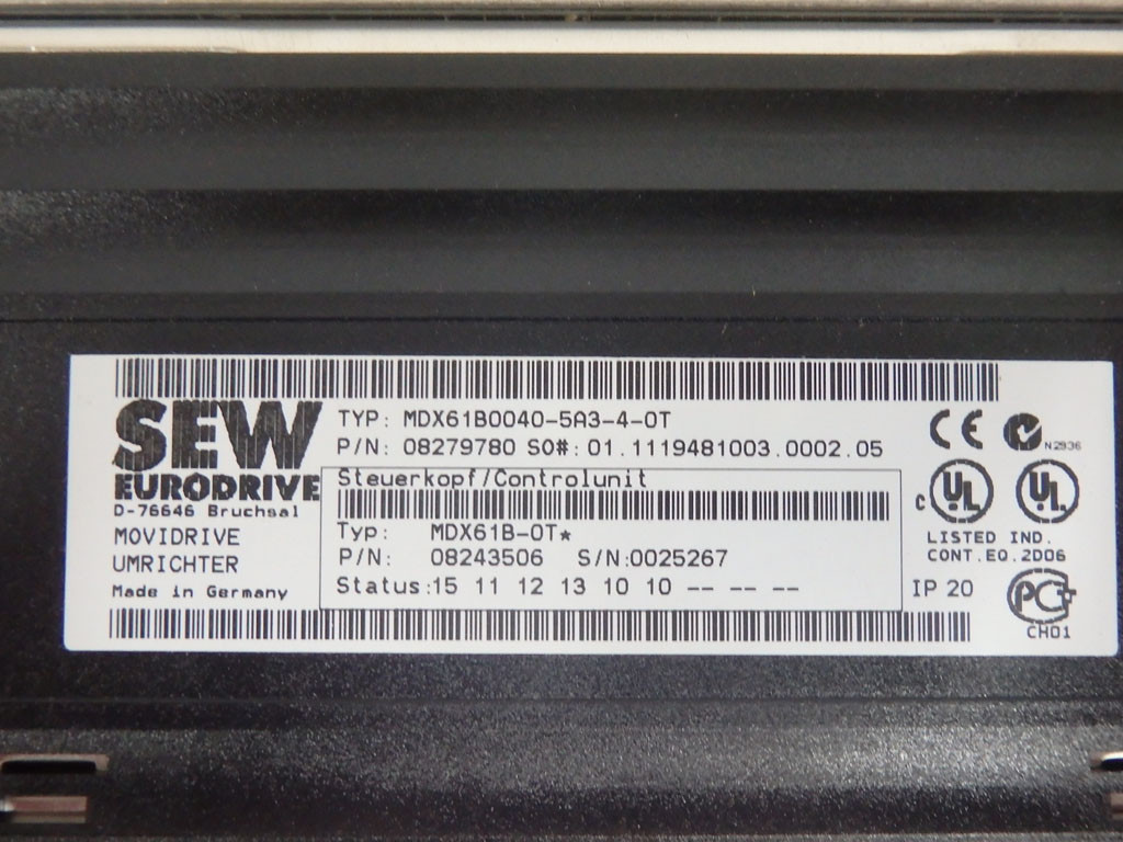 SEW-EURODRIVE MDX61B0040-5A3-4-0T