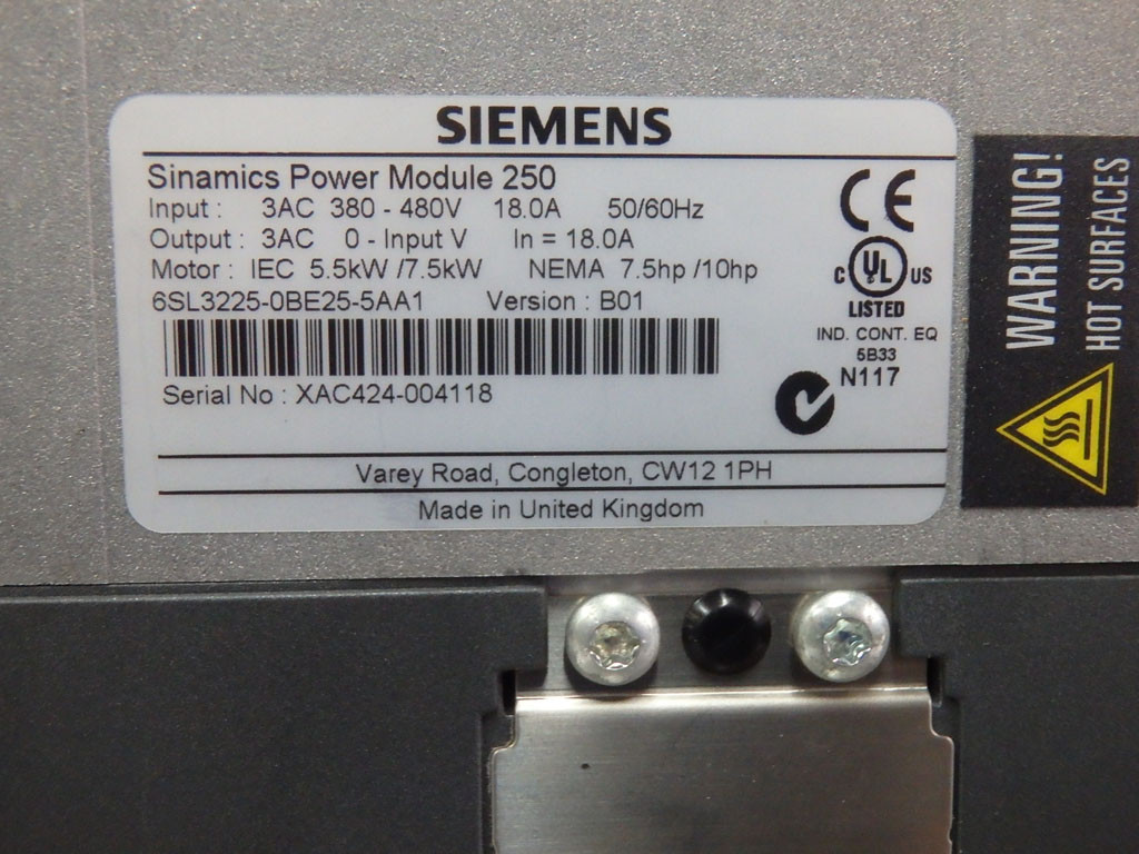 SIEMENS 6SL3225-0BE25-5AA1