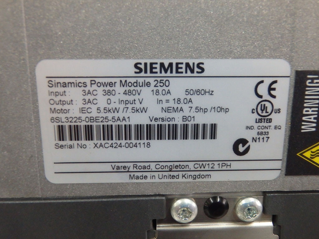 SIEMENS 6SL3225-0BE25-5AA1