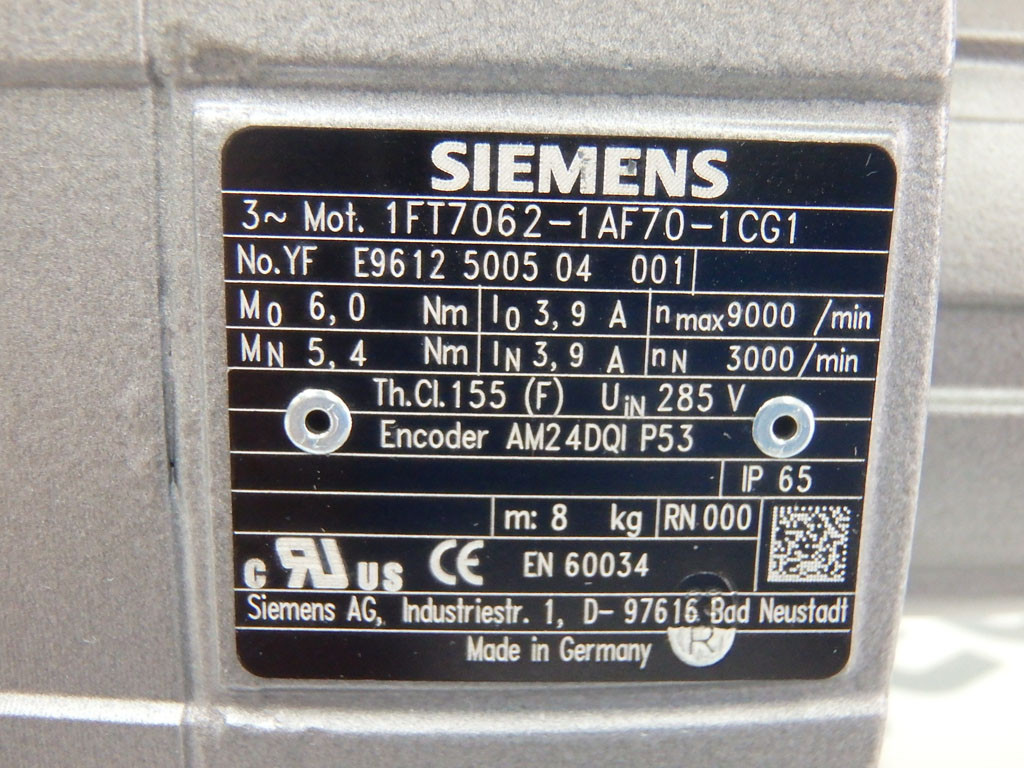 SIEMENS 1FT7062-1AF70-1CG1