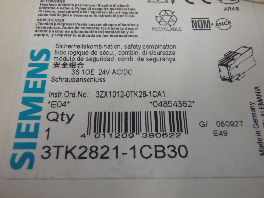 SIEMENS 3TK2821-1CB30