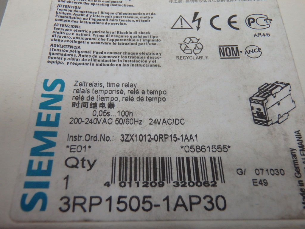 SIEMENS 3RP1505-1AP30