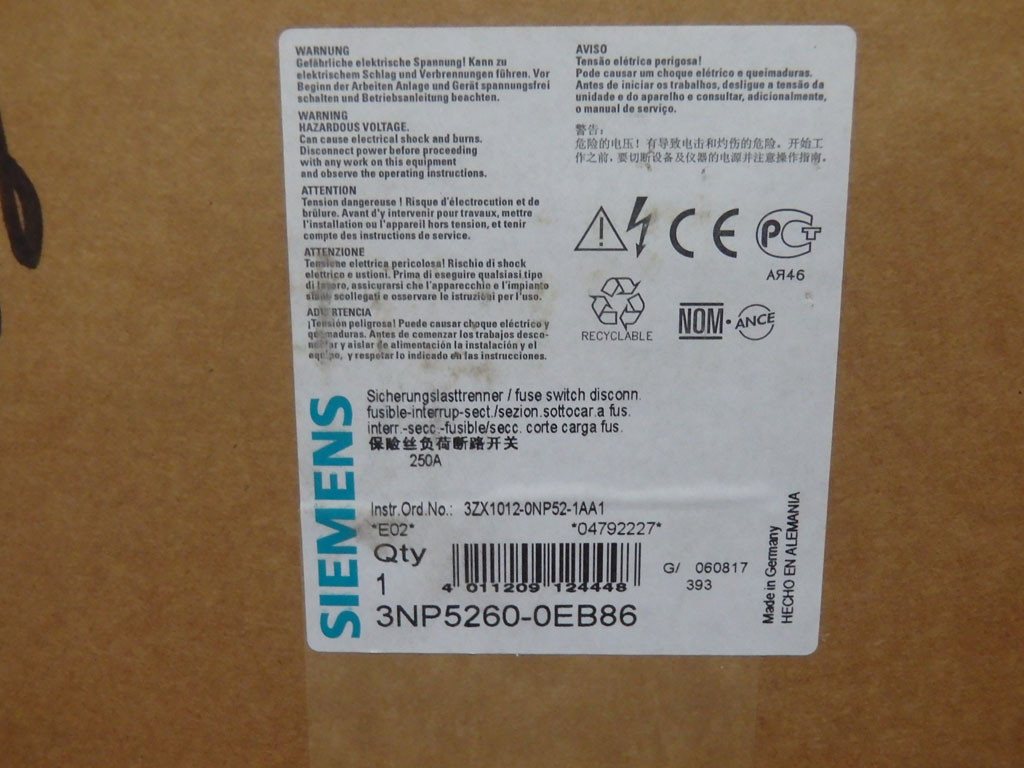 SIEMENS 3NP5260-0EB86