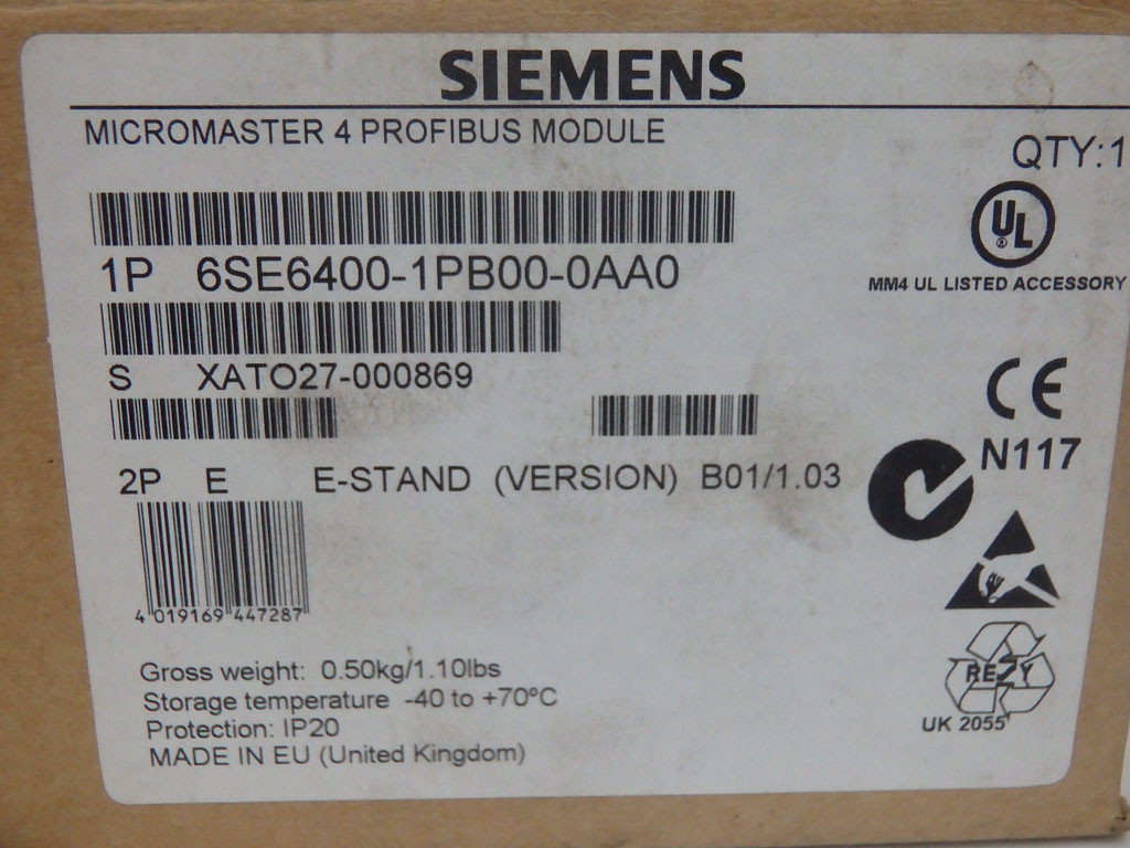 SIEMENS 6SE6400-1PB00-0AA0