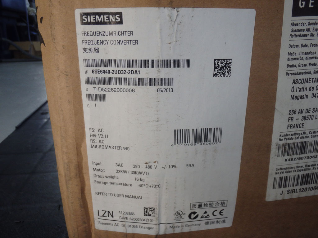 SIEMENS 6SE6440-2UD32-2DA1