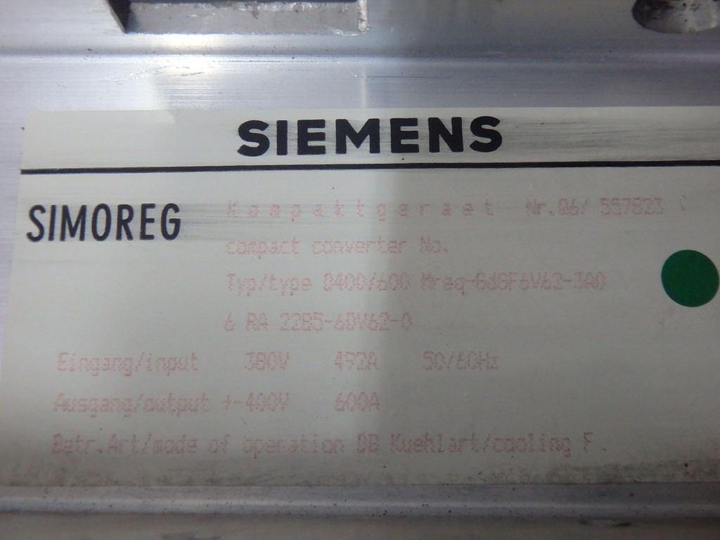 SIEMENS 6RA2285-6DV62-0