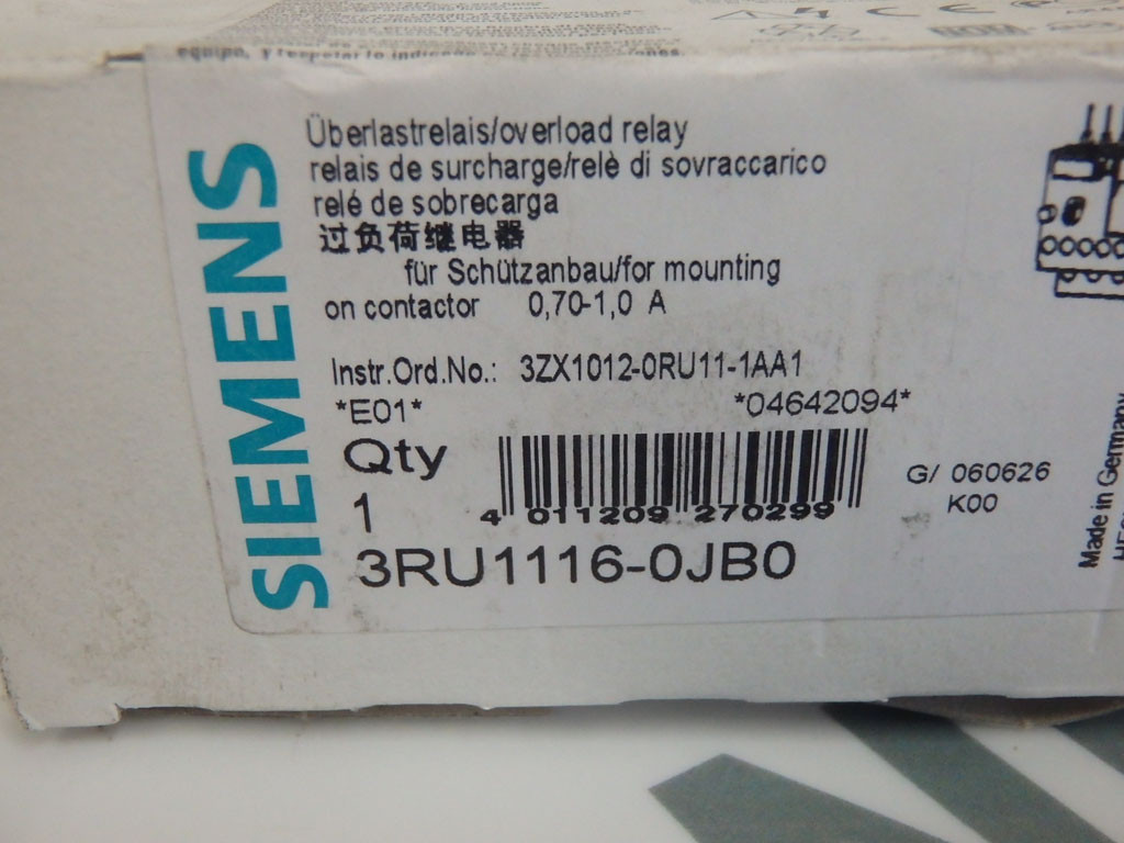 SIEMENS 3RU1116-0JB0