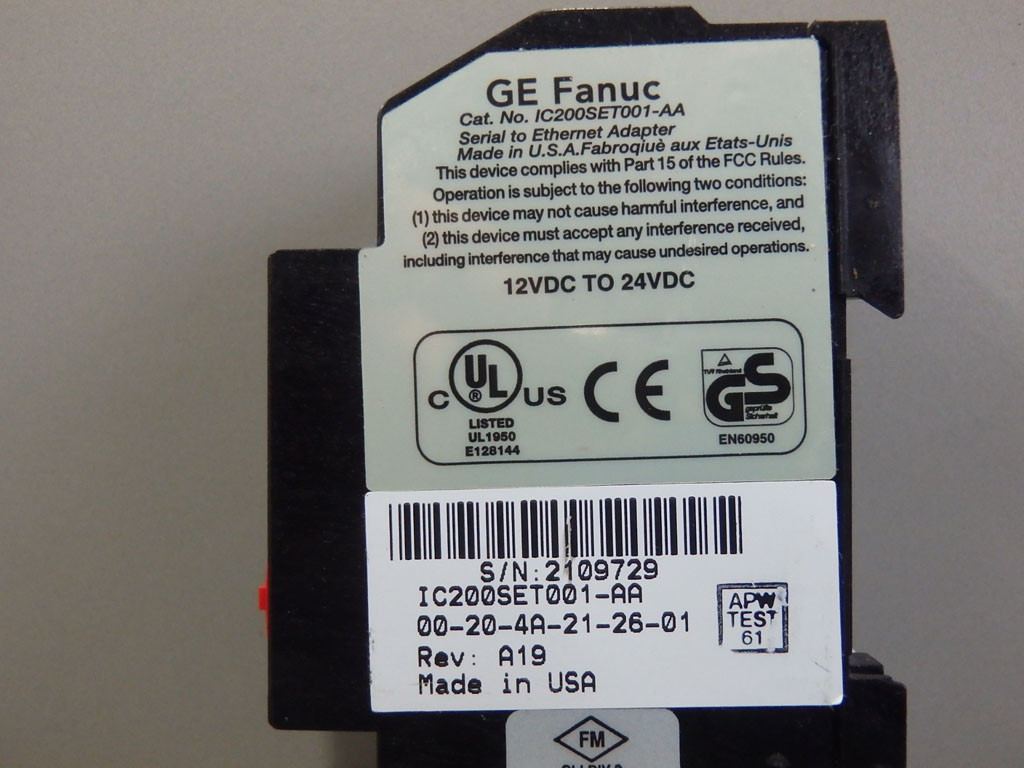GE FANUC IC200SET001-AA